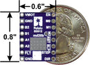 DRV8824/DRV8825 stepper motor driver carrier with dimensions.