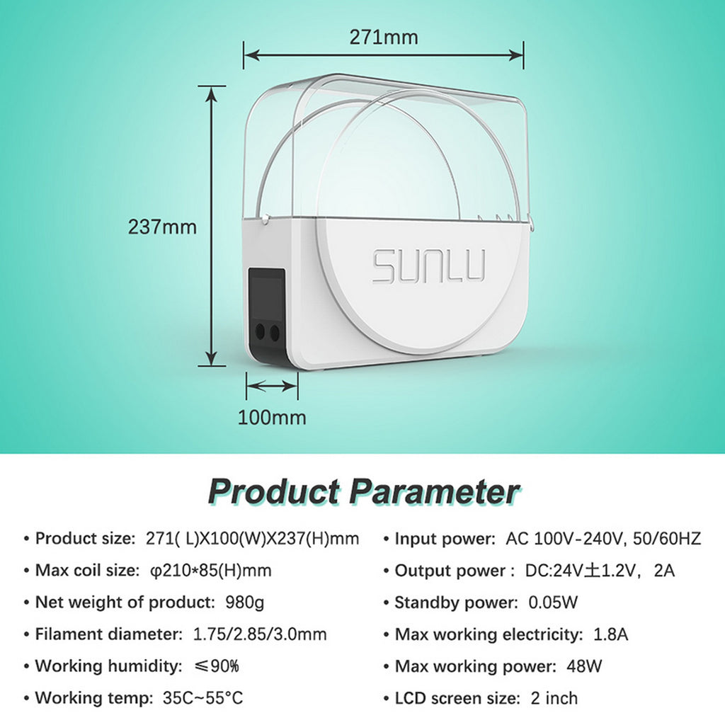2023 Newest Upgraded] SUNLU Filament Dryer Box S1 Plus for 3D