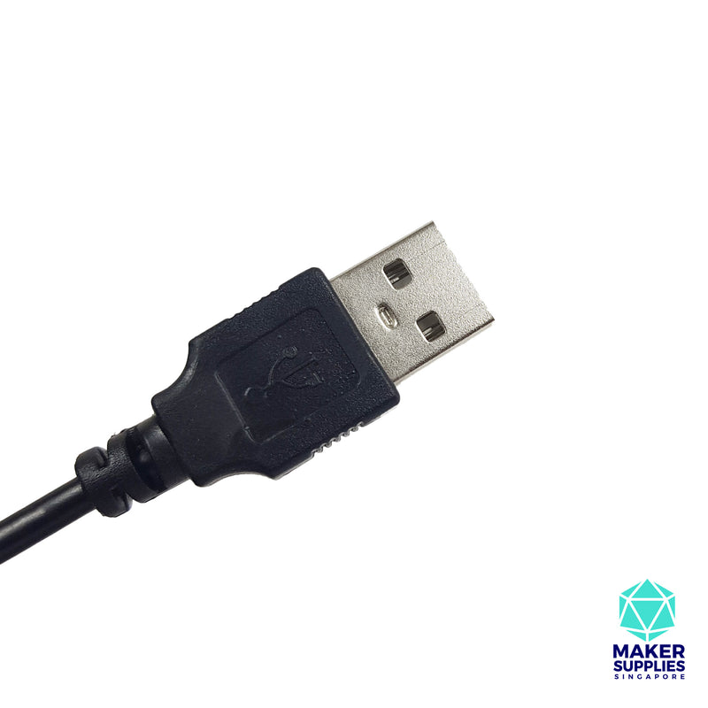 80cm Male USB A to Male USB Mini B Data Cable Black