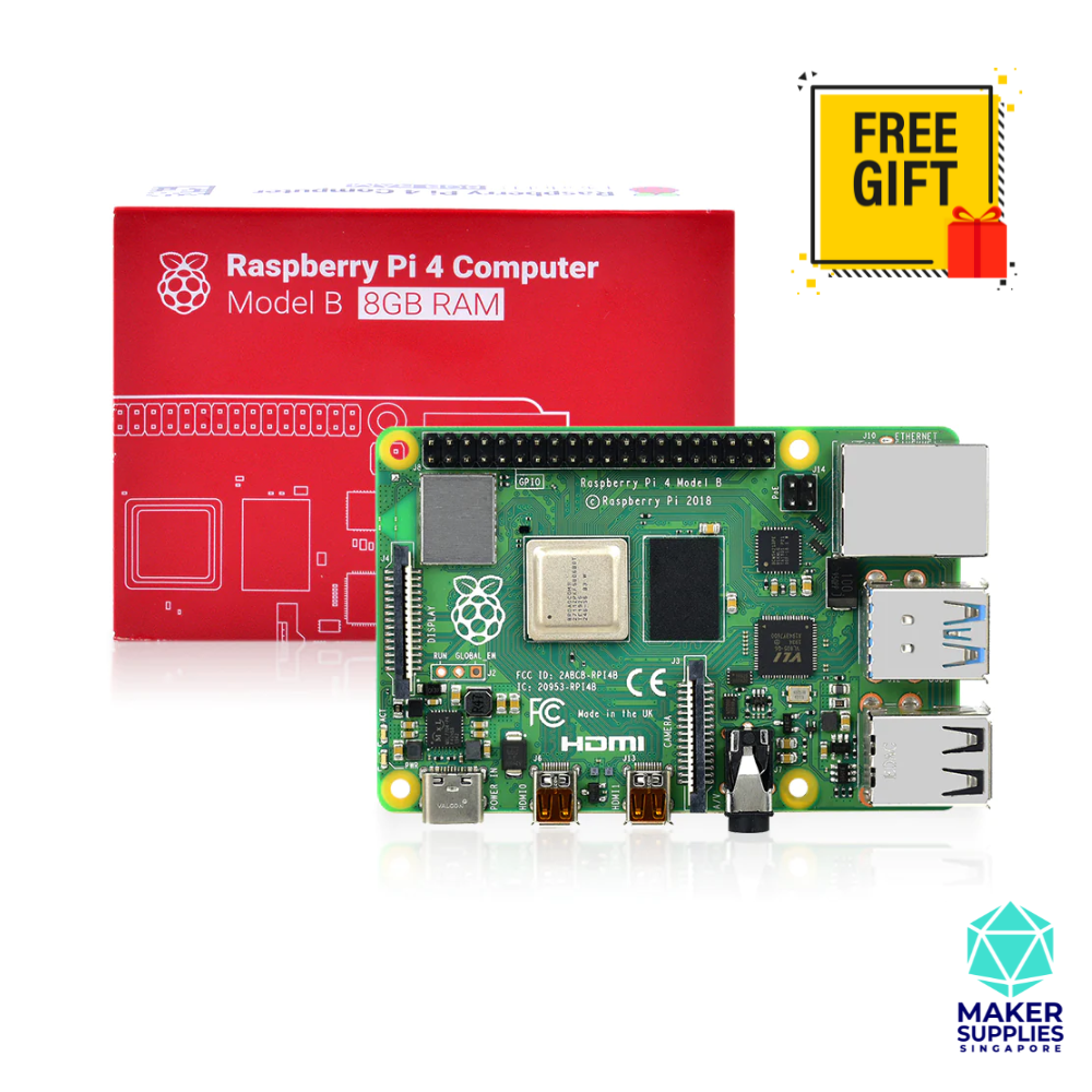 Raspberry Pi 4 Model B (8GB RAM) – MakerSupplies Singapore