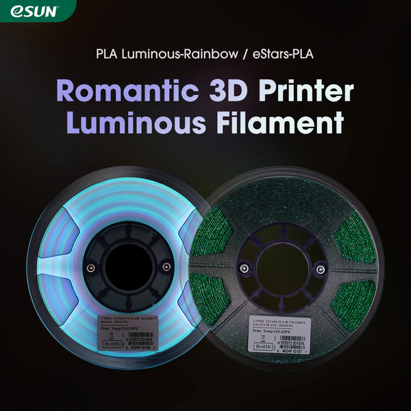 eSun PLA Luminous Rainbow / eStars-PLA Glow In The Dark 1.75mm 1KG 3D Printer Filament