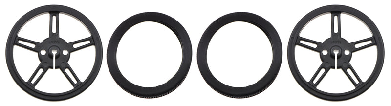 Parts included with Pololu Wheel 60x8mm Pair - Black.