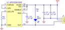 Pololu carrier for Sharp GP2Y0D805Z0F, GP2Y0D810Z0F, and GP2Y0D815Z0F sensors schematic diagram.