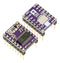DRV8824/DRV8825 stepper motor driver carriers with included header pins soldered.