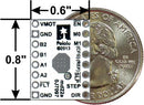 DRV8834 low-voltage stepper motor driver carrier with dimensions.