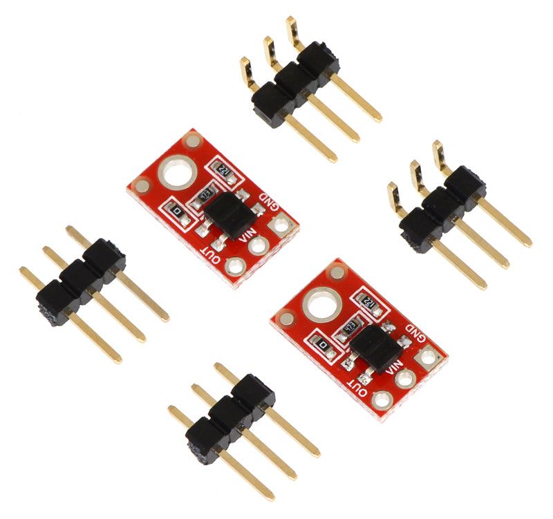 QTR-1A reflectance sensors with included optional header pins.