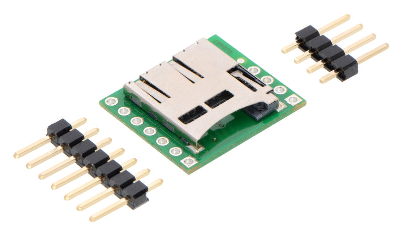 Breakout Board for microSD Card with included header pins.