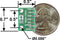 VL6180X Time-of-Flight Distance Sensor Carrier, bottom view with dimensions.