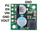 Pololu Step-Down Voltage Regulator D24V22Fx, top view with labeled pinout.