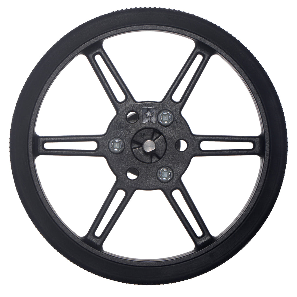 Pololu Multi-Hub Wheel w/Inserts for 3mm and 4mm Shafts - 80x10mm, Bla