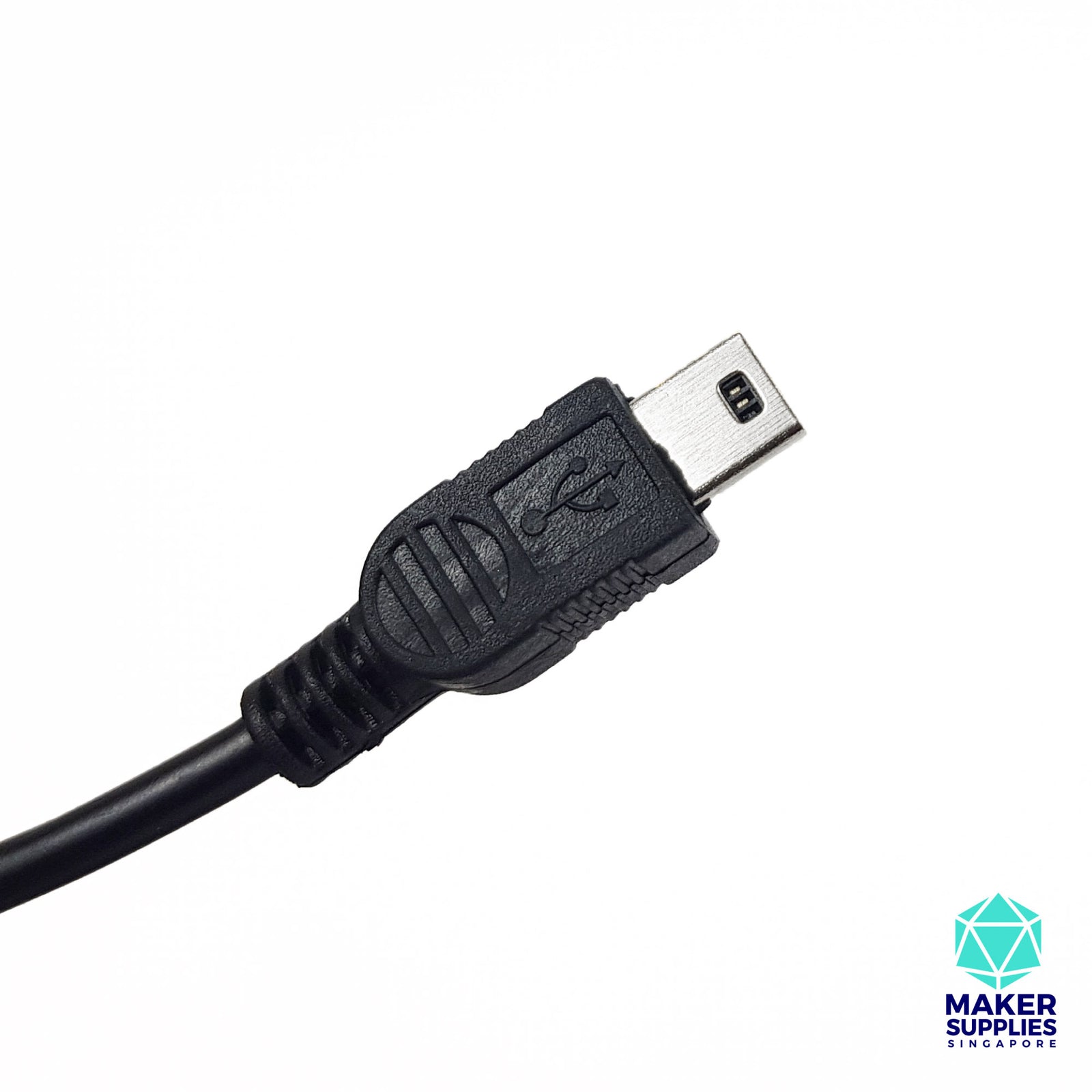 80cm Male USB A to Male USB Mini B Data Cable Black MakerSupplies