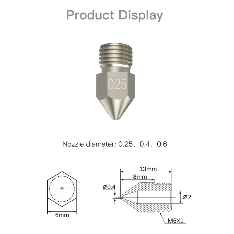 Creality Copper Alloy High-end Nozzle (Set of 8 pcs)