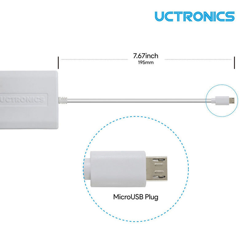 UCTRONICS PoE Adapter to Micro USB (Ethernet+Power) for Raspberry Pi Zero, Fire TV Stick, Chromecast, Google Mini, and More, IEEE 802.3af Compliant U6113