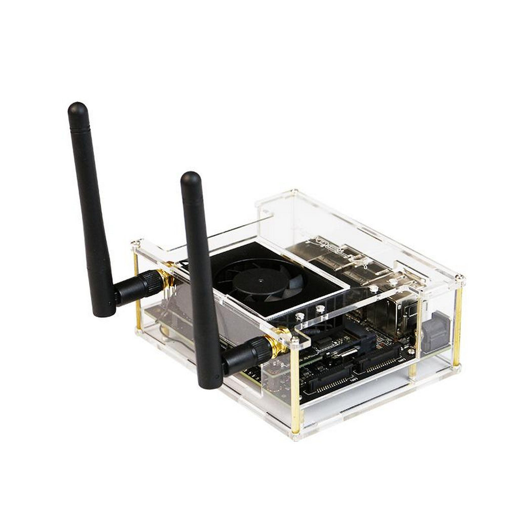 Acrylic Casing with 2 Antenna for NVIDIA Jetson Xavier NX/TX2 NX/Orin