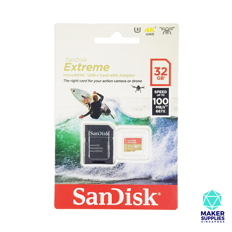 SanDisk Extreme 32GB MicroSDHC UHS-I Card A1 with Adapter