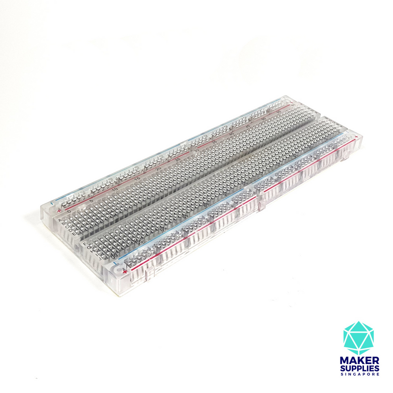 830 Tie Points Transparent Solderless Breadboard